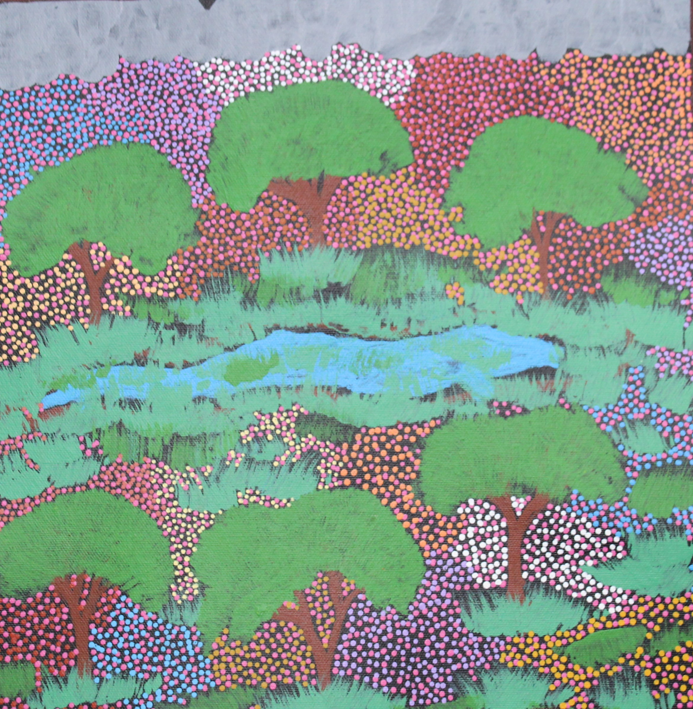 Bush native plants growing after the rain