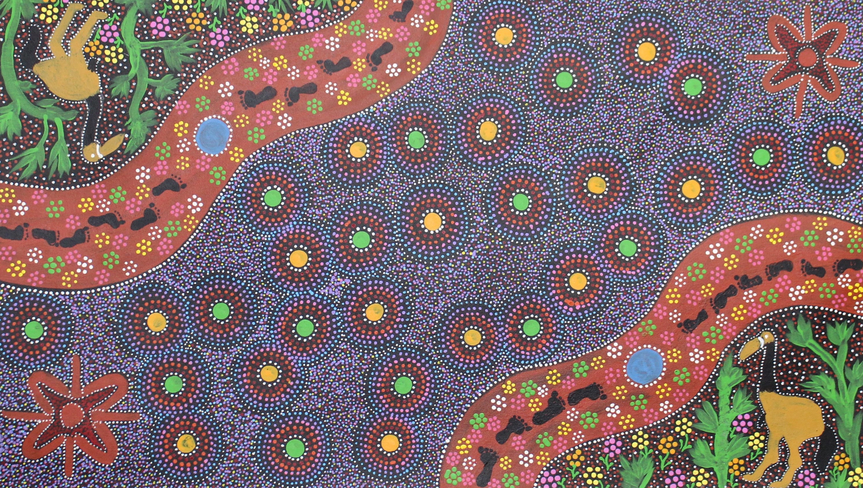 Women going hunting near Alcoota fossil site