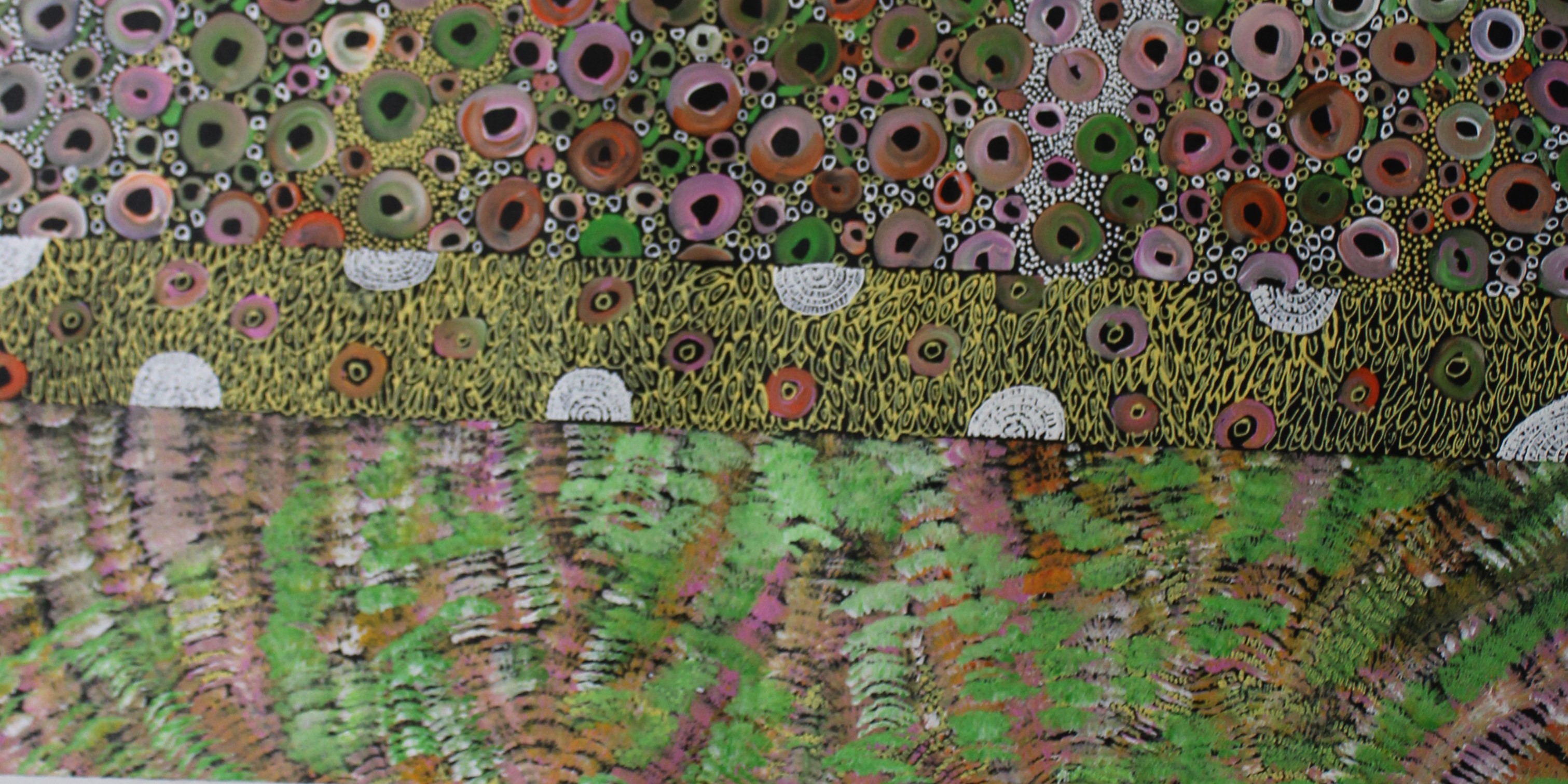 Bush native flowers grow in the country side